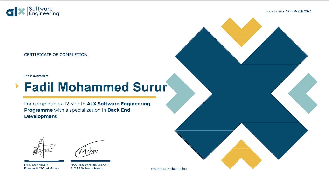 Alx full stack software engineering